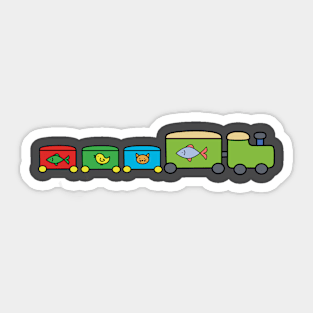 cartoon train Sticker